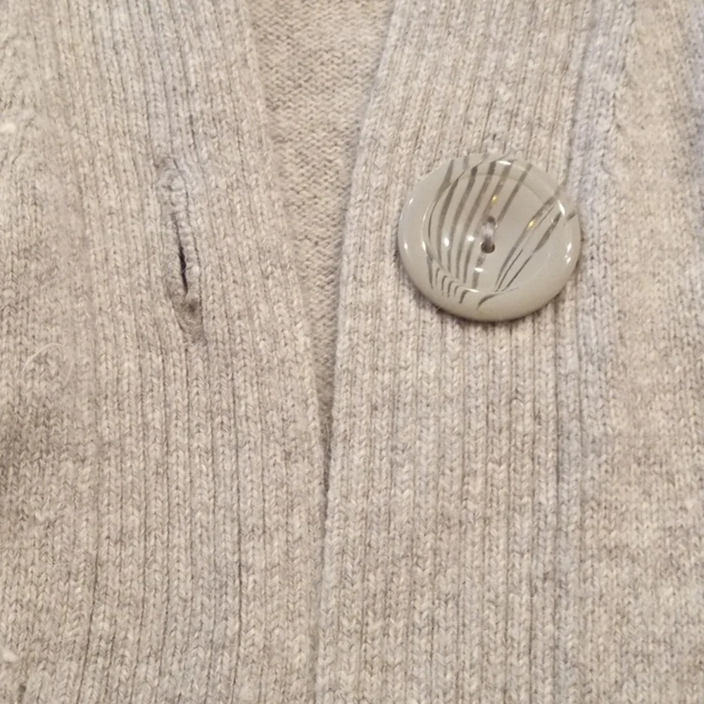 Angora Rabbit Hair Ribbed Open Front women's Cardigan Large - Picture 3 of 6